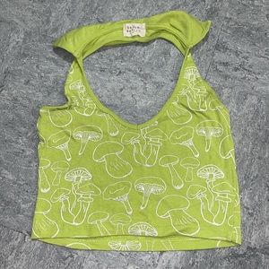 CUTE green mushroom shirt